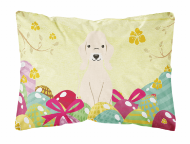 Bedlington Terrier - Sandy 1 Easter Eggs Decorative Pillow
