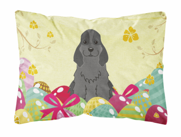 Cocker Spaniel - Black 1 Easter Eggs Decorative Pillow