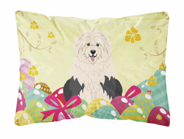 Old English Sheepdog 1 Easter Eggs Decorative Pillow