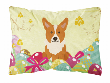Corgi 1 Easter Eggs Decorative Pillow