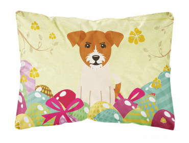 Jack Russell Terrier 1 Easter Eggs Decorative Pillow