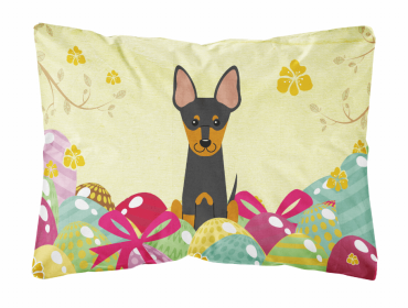 Toy Fox Terrier 1 Easter Eggs Decorative Pillow