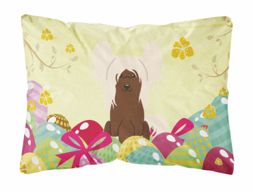 Chinese Crested - Cream 1 Easter Eggs Decorative Pillow