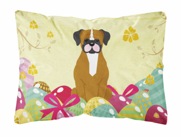 Boxer - Flashy Fawn 1 Easter Eggs Decorative Pillow