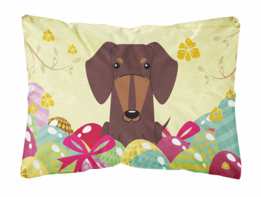 Dachshund - Chocolate 1 Easter Eggs Decorative Pillow