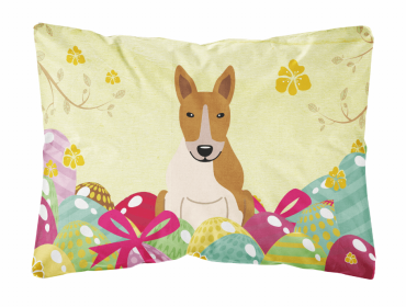 Bull Terrier - Red and White 1 Easter Eggs Decorative Pillow