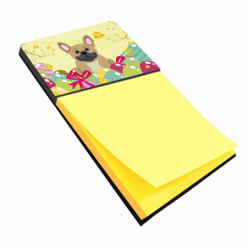 French Bulldog - Cream - Easter Eggs Sticky Note Holder