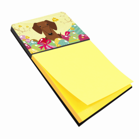 Dachshund - Red - Easter Eggs Sticky Note Holder