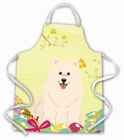 Samoyed Easter Eggs Apron