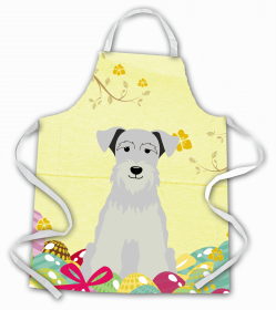 Miniature Schnauzer - White - Easter Eggs Apron