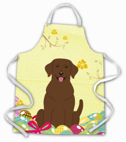 Labrador Retriever - Chocolate - Easter Eggs Apron