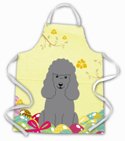 Poodle - Silver - Easter Eggs Apron