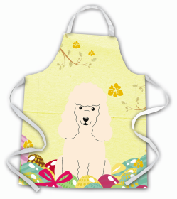 Poodle - White - Easter Eggs Apron