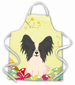 Papillon - Black and White - Easter Eggs Apron