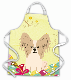 Papillon - Sable and White - Easter Eggs Apron
