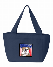 English Bulldog American Flag Lunch