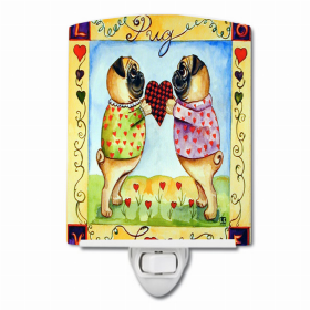 Pug LOVE Pug - Love Valentine's Day Ceramic Nightlight