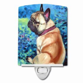 French Bulldog - Fawn - in flowers Ceramic Nightlight