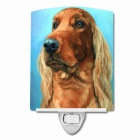 Irish Setter in Blue Ceramic Nightlight