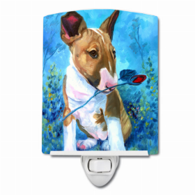 Bull Terrier Rose for Mom Ceramic Nightlight
