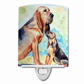 Bloodhound Momma's Love Ceramic Nightlight