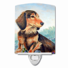 Dachshund - Longhair - Chocolate and Cream - Ceramic Nightlight