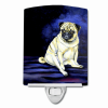Pug - Fawn - "Penny for your thoughts" Ceramic Nightlight