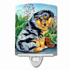 Australian Shepherd - Puppy Ceramic Nightlight