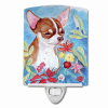 Chihuahua "in flowers" Ceramic Nightlight