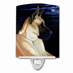 Great Dane - Fawn - in the Moonlight Ceramic Nightlight