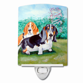 Basset Hound Double Trouble Ceramic Nightlight