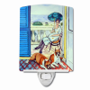 Boxer "with Lady" Ceramic Nightlight