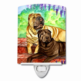 Shar Pei - Fawn and Chocolate - Ceramic Nightlight