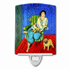 Pug - Fawn - "with Lady" Ceramic Nightlight