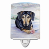 Dachshund - Black and Cream - Ceramic Nightlight
