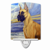 Great Dane - Fawn - "at the beach" Ceramic Nightlight