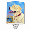 Labrador Retriever - Yellow - at the beach Ceramic Nightlight