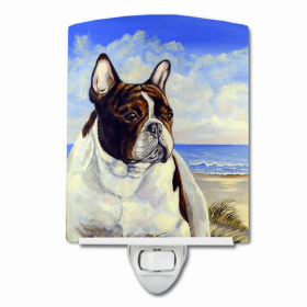 French Bulldog at the beach Ceramic Nightlight