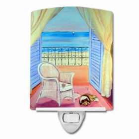 Sheltie/Shetland Sheepdog - Sheltie waiting on Mom Ceramic Nightlight