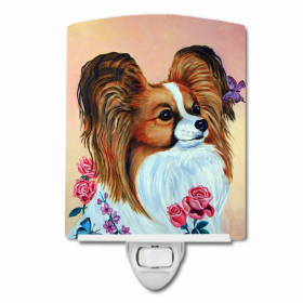 Papillon Rose Ceramic Nightlight