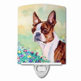 Boston Terrier - Red and White - Ceramic Nightlight