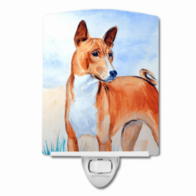 Basenji - Red and White - Ceramic Nightlight