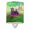 Schipperke "and Puppy" Ceramic Nightlight