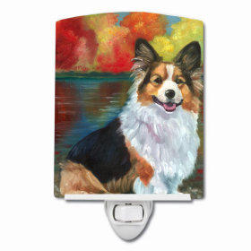 Corgi by the lake Ceramic Nightlight