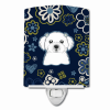 Maltese Blue Flowers Ceramic Nightlight