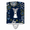 Italian Greyhound Blue Flowers Ceramic Nightlight