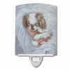 Japanese Chin in an Angels Arms Ceramic Nightlight