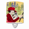 Shih Tzu "with Lady driving" Ceramic Nightlight