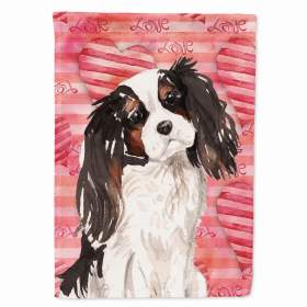 Cavalier King Charles Spaniel - Tricolor - Love Themed House Flag