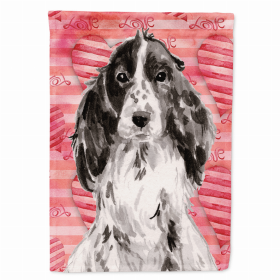 Cocker Spaniel - Black-Parti - Love Themed House Flag
